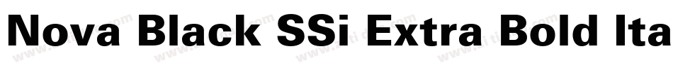 Nova Black SSi Extra Bold Italic字体转换